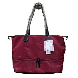 Beautiful Mondani New York‎ Maroon Lined Yoga Tote Weekender Bag